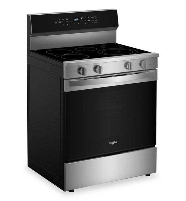 Cuisinière électrique Whirlpool de 5,3 pi3 et de 30 po avec friture à air sans préchauffage - acier inoxydable résistant aux traces de doigts - YWFES7030SZ