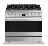 Cuisinière professionnelle à gaz Smeg de 4,6 pi3 - SPR36UGGX