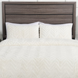 Ensemble d'édredon Tilda 3 pièces pour très grand lit - blanc