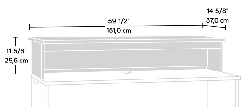 Crédence de réception Via de 59,45 po de qualité commerciale - cerisier et grise
