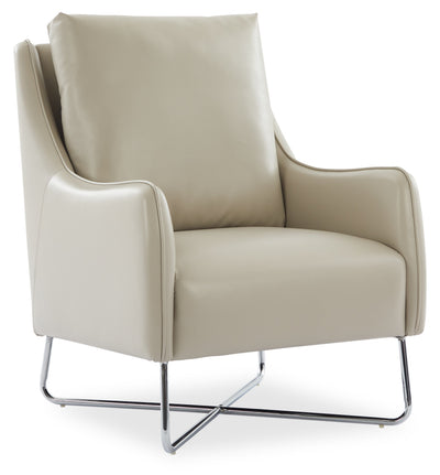 Vine 34.6" Leather-Look Fabric Accent Chair with Metal Legs - Taupe | Fauteuil d’appoint Vine de 34,6 po en tissu d’apparence cuir avec pattes en métal - taupe | VINETPAC