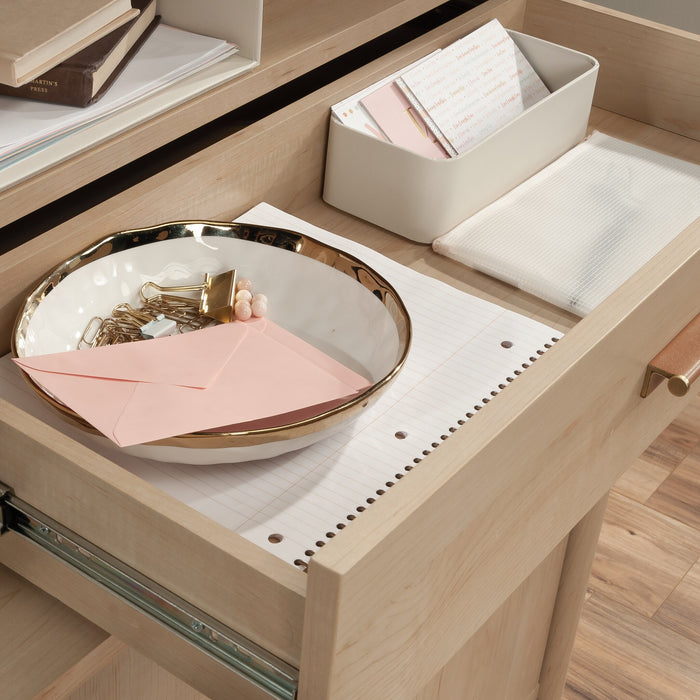 Crédence de type bibliothèque Whitaker Point de 31,5 po avec tiroir - érable naturel