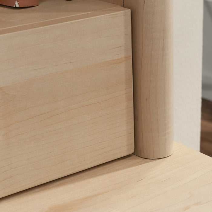 Crédence de type bibliothèque Whitaker Point de 31,5 po avec tiroir - érable naturel