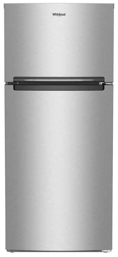 Whirlpool 28" 16.3 Cu. Ft. Top-Mount Refrigerator - Dolos Steel - WRTX5028PM | Réfrigérateur Whirlpool de 16,3 pi³ et de 28 po à congélateur supérieur - acier dolos - WRTX5028PM