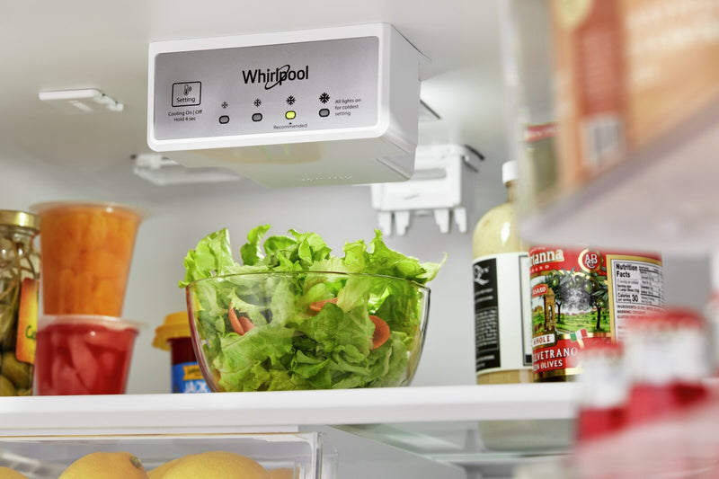 Réfrigérateur Whirlpool de 16,3 pi³ et de 28 po à congélateur supérieur - blanc - WRTX5028PW