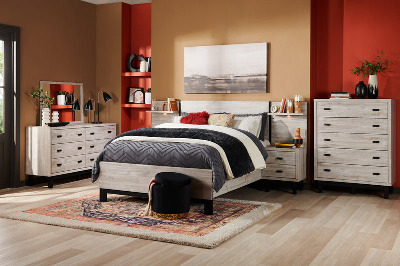 Pouf de rangement Phebe de 16,5 po avec base à bordures dorées - noir