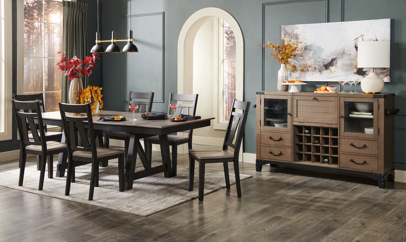 Chaise de salle à manger Zao en bois et en mélamine - brune