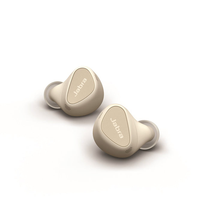 Écouteurs réellement sans fil Elite 5 de Jabra - beige doré