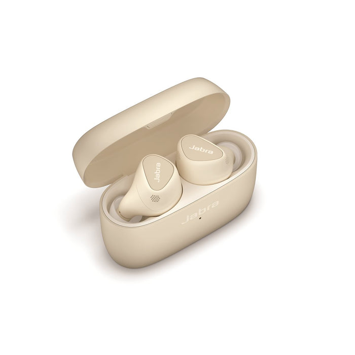Écouteurs réellement sans fil Elite 5 de Jabra - beige doré
