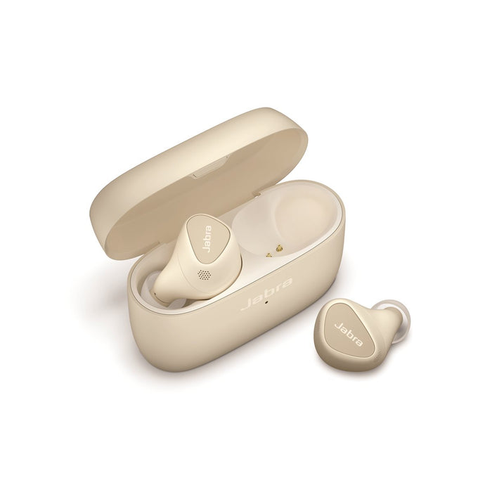 Écouteurs réellement sans fil Elite 5 de Jabra - beige doré