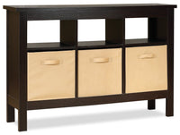 Table d’entrée Kimberly de 48 po avec 3 paniers - espresso