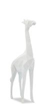 Figurine girafe en résine blanche de 16 po