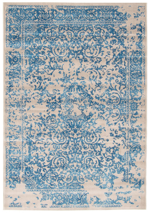 Carpette Corinne bleue 6 pi 7 po x 9 pi 6 po