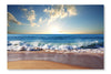 Sea Sunset 16 po x 24 po : Oeuvre d’art murale en panneau de tissu sans cadre