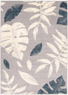 Carpette Palta argent-couleur pétrole - 5 pi 3 pox 7 pi 3 po