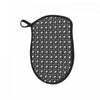 Poignée en silicone noir à motif géométrique - ensemble de 4