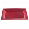 Plateau de service rectangulaire lisse rouge 8 x 12 - ensemble de 2