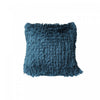 Coussin à fourrure bleu sarcelle - ensemble de 2 coussins