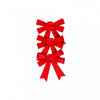 3 boucles brillantes rouges - ensemble de 6 articles d’emballage-cadeau