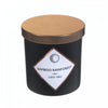 Bougie parfumée noir mat de 7 oz à arôme de forêt tropicale de bambou avec couvercle - ensemble de 2