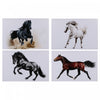 Œuvre d’art murale sur toile 16 x 24 représentant des chevaux au galop - ensemble de 4 décorations murales