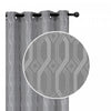 Panneau coupe-lumière Chain Link de 84 po argenté en jacquard - ensemble de 2