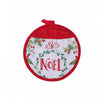 Poignée ronde ornée d’une couronne de Noël - ensemble de 6