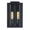 Applique murale II Waterville noir mat à 2 ampoules pour l'extérieur