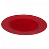 Assiette de présentation de 13 po rouge ornée de tresses - ensemble de 6