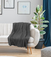 Jeté Moura 50 po x 60 po - anthracite