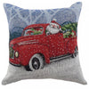 Coussin orné du père Noël dans un camion - ensemble de 2 coussins