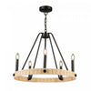 Lustre Perris noir à 5 ampoules