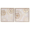 Œuvre d’art murale sur toile encadrée Helios avec impression en aluminium - ensemble de 2 décorations murales