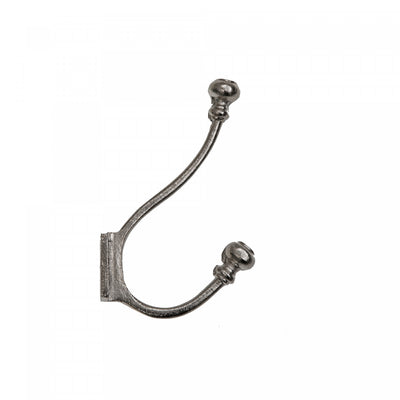 Classic Double Iron Wall Hook Nickel - Set of 2 Hooks|Crochet mural triple classique en fer nickel - ensemble de 2 crochets