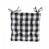 Coussin de chaise 18 po x 18 po à point à carreaux blanc - ensemble 2 coussins de chaise