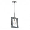 Luminaire suspendu Gatehouse pin foncé et nickel brossé à 1 ampoule