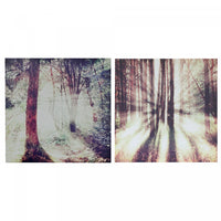 Œuvre d’art murale sur toile crépuscule ou aube - ensemble de 2 décorations murales