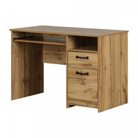 Bureau Tassio avec plateau pour clavier - chêne nordique