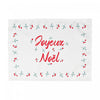 Napperon « Joyeux Noël » avec bordure ornée de houx - ensemble de 12