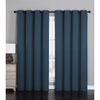 Panneau coupe-lumière Linea de 84 po bleu marine en jacquard - ensemble de 2