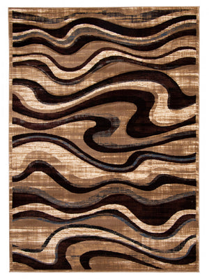 Carpette Allonah bleue - 6 pi 7 po x 9 pi 6 po