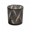 Bougeoir pour bougie chauffe-plats en verre à motif de vagues - ensemble de 2 bougeoirs