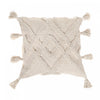Coussin en coton en fil flammé ivoire à motif entrecroisé - ensemble de 2 coussins