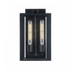 Applique murale Waterville noir mat à 2 ampoules pour l'extérieur