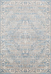 Carpette Shi bleu rétro à motifs de diamants 4 x 6