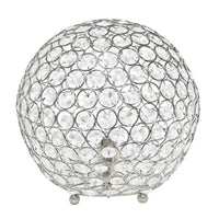 Lampe de table Elipse Elegant Designs balle de 10 po avec paillettes de cristal, chromée