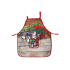 Tablier avec poche orné d’un chat paresseux - ensemble de 2 pièces de linge pour la cuisine