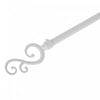 Ensemble de tringles à rideaux de 16 à 19 mm en métal avec fleuron spirale d’apparence feuille - blanc