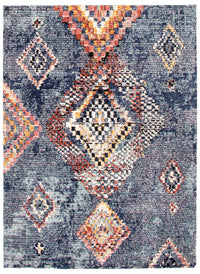 Carpette Makondo Mosaique bleu - 8 pi 0 pox 10 pi 0 po