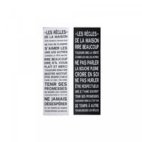 Œuvres d’art murales sur toile diverses « Règles de la maison » - ensemble de 2 décorations murales